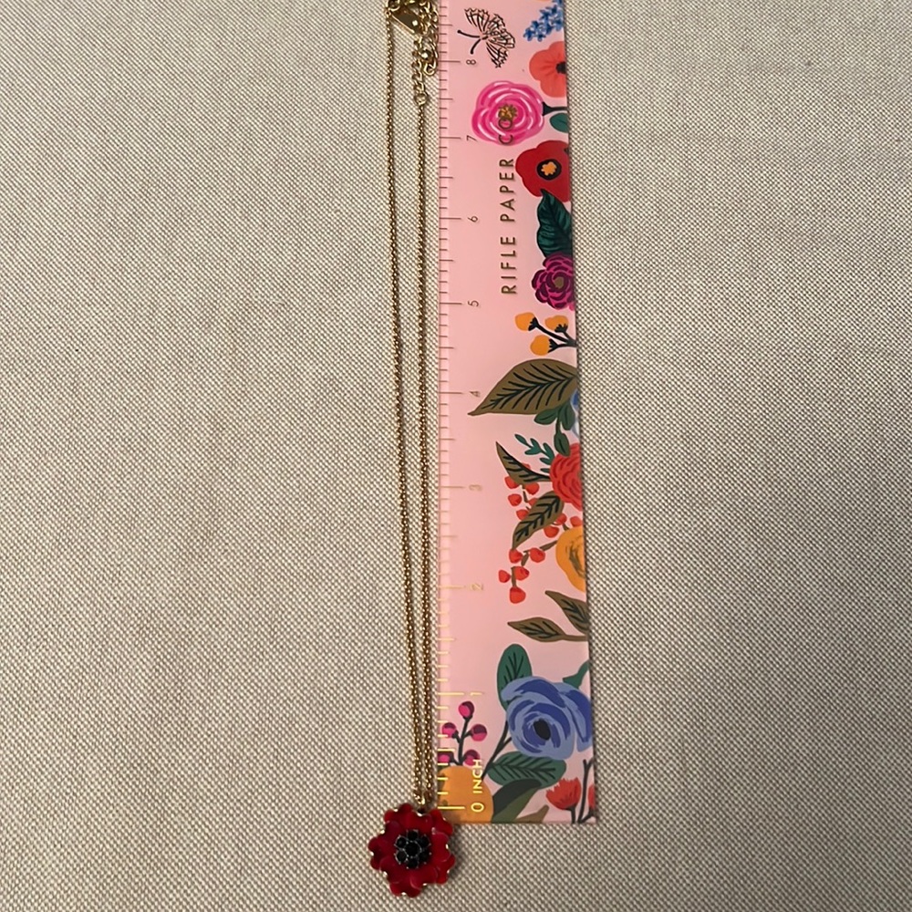 Gently used Kate Spade poppy necklace